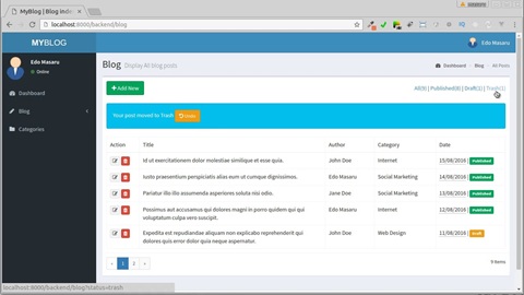Laravel Project Screenshot